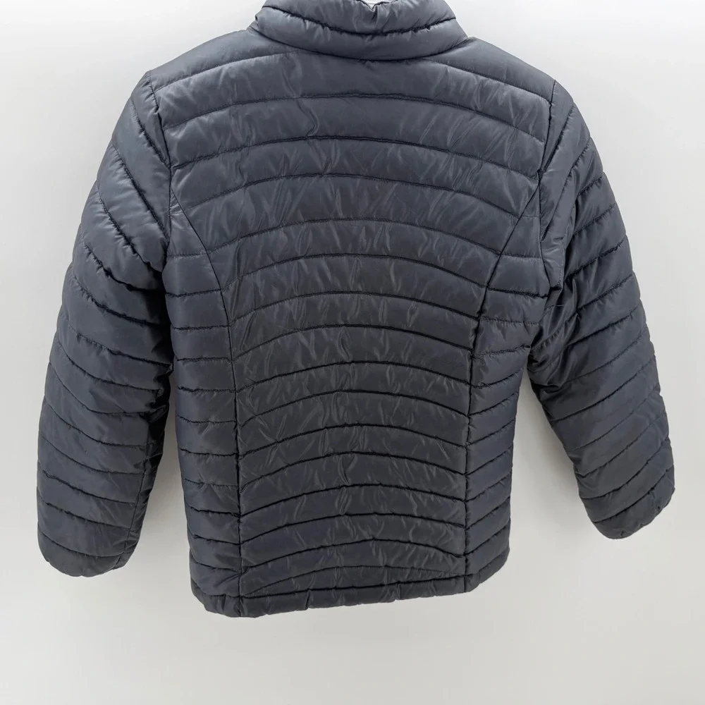 Old Navy Puffer Jacket Kids L 10-12 Navy Blue Excellent Frost Free Quilted Zip